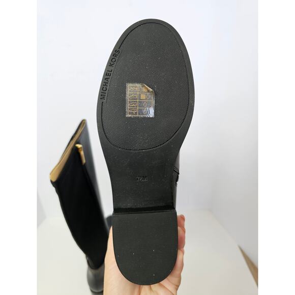 MICHAEL Michael Kors Women's Finley Tall Riding Boots Blk/Brown Size 7.5WS NWT - Picture 8 of 14